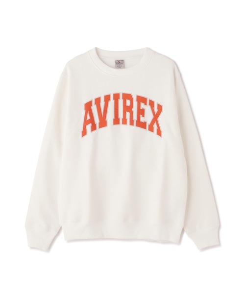 AVIREX(アヴィレックス)の「《WEB&DEPOT限定》DAILY EX LOGO CREW NECK SWEAT / ロゴ クルーネック スウェット / AVIREX / アヴィレックス(スウェット・メンズ・ネイビー/ブラック/オフホワイト/グレー・LARGE/MEDIUM/X-LARGE/XX-LARGE)」の1枚目の写真