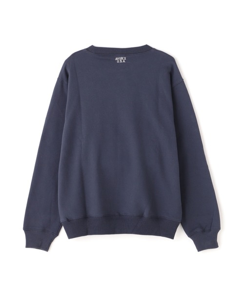 AVIREX(アヴィレックス)の「《WEB&DEPOT限定》DAILY EX LOGO CREW NECK SWEAT / ロゴ クルーネック スウェット / AVIREX / アヴィレックス(スウェット・メンズ・ネイビー/ブラック/オフホワイト/グレー・LARGE/MEDIUM/X-LARGE/XX-LARGE)」の16枚目の写真