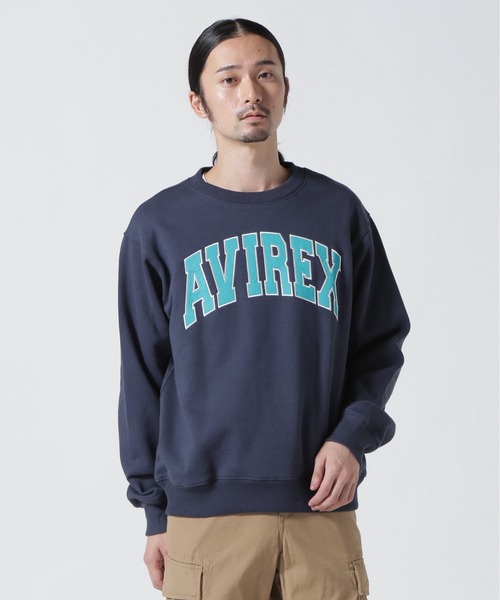 AVIREX(アヴィレックス)の「《WEB&DEPOT限定》DAILY EX LOGO CREW NECK SWEAT / ロゴ クルーネック スウェット / AVIREX / アヴィレックス(スウェット・メンズ・ネイビー/ブラック/オフホワイト/グレー・LARGE/MEDIUM/X-LARGE/XX-LARGE)」の13枚目の写真