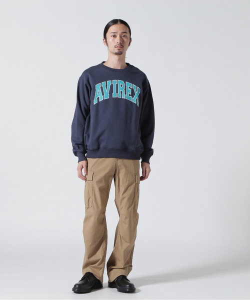 AVIREX(アヴィレックス)の「《WEB&DEPOT限定》DAILY EX LOGO CREW NECK SWEAT / ロゴ クルーネック スウェット / AVIREX / アヴィレックス(スウェット・メンズ・ネイビー/ブラック/オフホワイト/グレー・LARGE/MEDIUM/X-LARGE/XX-LARGE)」の14枚目の写真