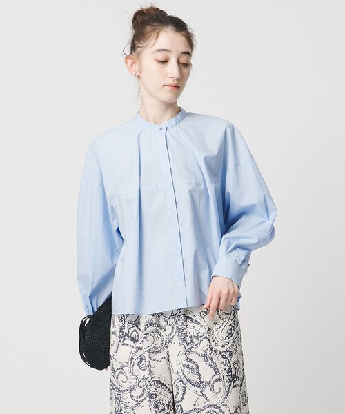 UNITED ARROWS（ユナイテッドアローズ）の「ボリュームフォルム シャツ（シャツ/ブラウス・レディース・ダークブラウン/ライトブルー/イエロー・FREE）」の2枚目の写真