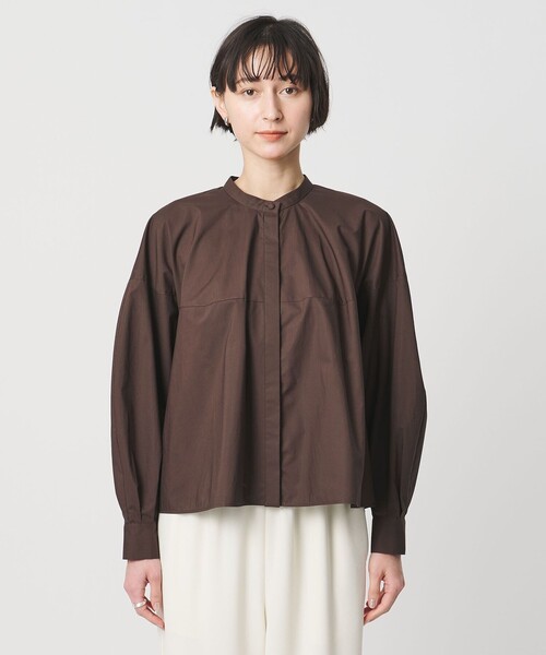 UNITED ARROWS（ユナイテッドアローズ）の「ボリュームフォルム シャツ（シャツ/ブラウス・レディース・ダークブラウン/ライトブルー/イエロー・FREE）」の7枚目の写真