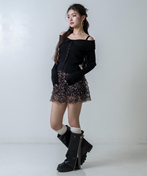 ANAP(アナップ)の「インパン付 レオパード フリル スカート(スカート・レディース・ベージュ/ブラウン・F)」の13枚目の写真