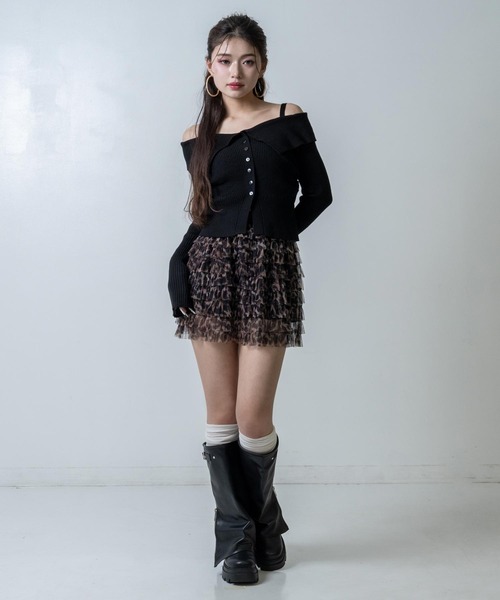 ANAP(アナップ)の「インパン付 レオパード フリル スカート(スカート・レディース・ベージュ/ブラウン・F)」の14枚目の写真