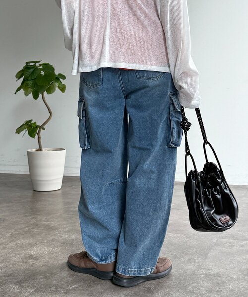 CPCM(シーピーシーエム)の「カーブカーゴデニムパンツ(その他パンツ・レディース・ネイビー/ブラック/ブルー・SMALL/MEDIUM)」の14枚目の写真