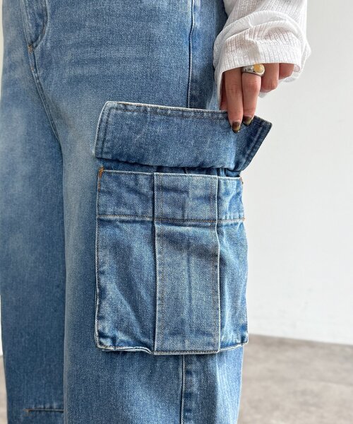 CPCM(シーピーシーエム)の「カーブカーゴデニムパンツ(その他パンツ・レディース・ネイビー/ブラック/ブルー・SMALL/MEDIUM)」の20枚目の写真
