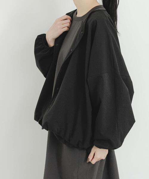EKAL（エカル）の「『吸水速乾/通気性/軽量』DOT AIR CARDIGAN（カーディガン/ボレロ・レディース・ブラウン/ブラック/チャコールグレー・ONE）」の9枚目の写真