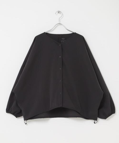 EKAL（エカル）の「『吸水速乾/通気性/軽量』DOT AIR CARDIGAN（カーディガン/ボレロ・レディース・ブラウン/ブラック/チャコールグレー・ONE）」の11枚目の写真