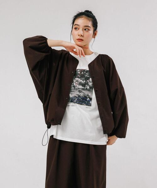 EKAL（エカル）の「『吸水速乾/通気性/軽量』DOT AIR CARDIGAN（カーディガン/ボレロ・レディース・ブラウン/ブラック/チャコールグレー・ONE）」の15枚目の写真