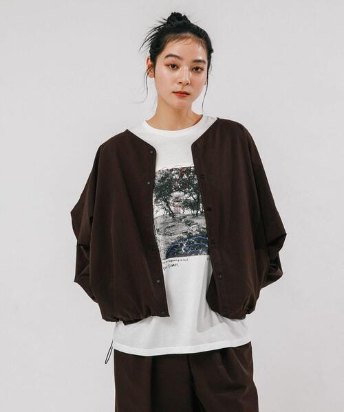 EKAL（エカル）の「『吸水速乾/通気性/軽量』DOT AIR CARDIGAN（カーディガン/ボレロ・レディース・ブラウン/ブラック/チャコールグレー・ONE）」の16枚目の写真
