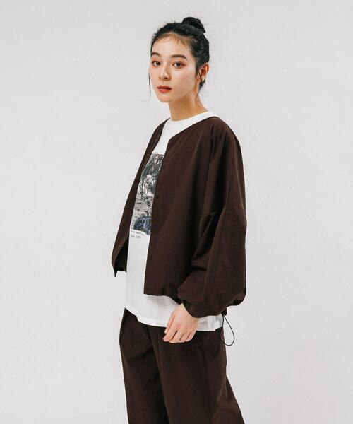 EKAL（エカル）の「『吸水速乾/通気性/軽量』DOT AIR CARDIGAN（カーディガン/ボレロ・レディース・ブラウン/ブラック/チャコールグレー・ONE）」の18枚目の写真