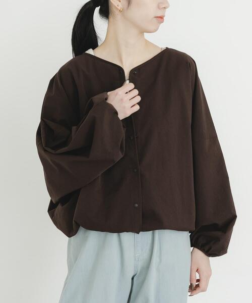 EKAL（エカル）の「『吸水速乾/通気性/軽量』DOT AIR CARDIGAN（カーディガン/ボレロ・レディース・ブラウン/ブラック/チャコールグレー・ONE）」の20枚目の写真