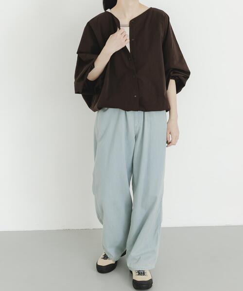 EKAL（エカル）の「『吸水速乾/通気性/軽量』DOT AIR CARDIGAN（カーディガン/ボレロ・レディース・ブラウン/ブラック/チャコールグレー・ONE）」の21枚目の写真