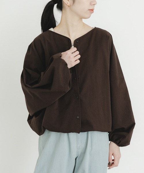 EKAL(エカル)の「DOT AIR CARDIGAN(カーディガン/ボレロ・レディース・ブラウン/ブラック/チャコールグレー・ONE)」の3枚目の写真