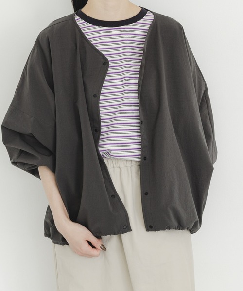 EKAL(エカル)の「DOT AIR CARDIGAN(カーディガン/ボレロ・レディース・ブラウン/ブラック/チャコールグレー・ONE)」の12枚目の写真