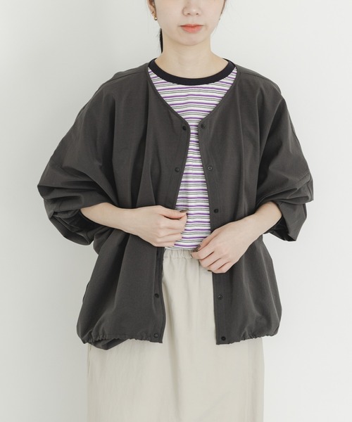 EKAL(エカル)の「DOT AIR CARDIGAN(カーディガン/ボレロ・レディース・ブラウン/ブラック/チャコールグレー・ONE)」の13枚目の写真
