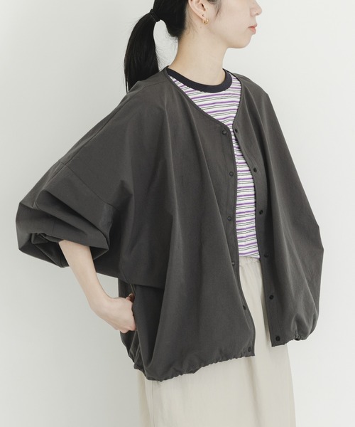 EKAL(エカル)の「DOT AIR CARDIGAN(カーディガン/ボレロ・レディース・ブラウン/ブラック/チャコールグレー・ONE)」の14枚目の写真