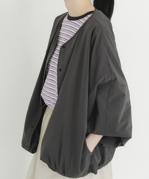 EKAL(エカル)の「DOT AIR CARDIGAN(カーディガン/ボレロ・レディース・ブラウン/ブラック/チャコールグレー・ONE)」の15枚目の写真