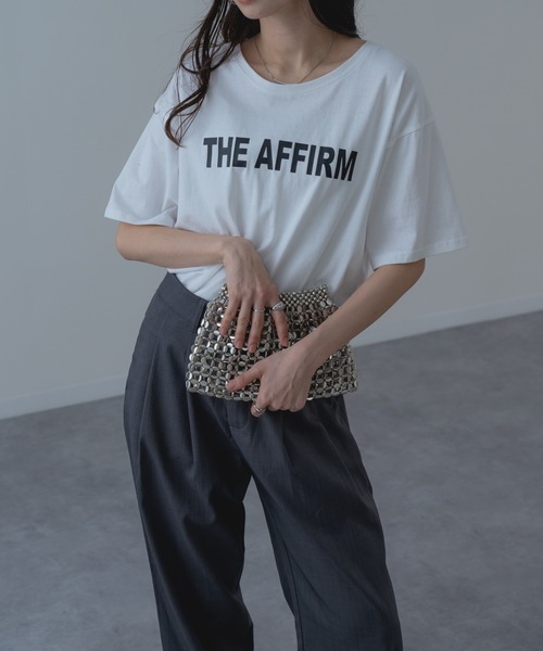 refinedworks（リファインドワークス）の「【refinedworks】フロントロゴ が目を惹く大人の こなれ感 Tシャツ！（Tシャツ/カットソー・レディース・オフホワイト/ネイビー・FREE）」の21枚目の写真