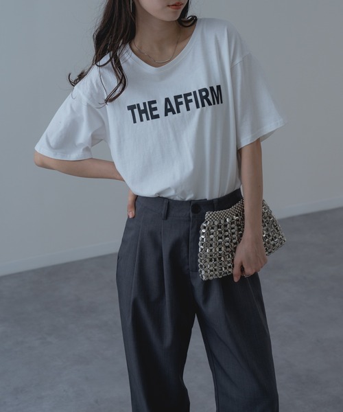 refinedworks（リファインドワークス）の「【refinedworks】フロントロゴ が目を惹く大人の こなれ感 Tシャツ！（Tシャツ/カットソー・レディース・オフホワイト/ネイビー・FREE）」の19枚目の写真