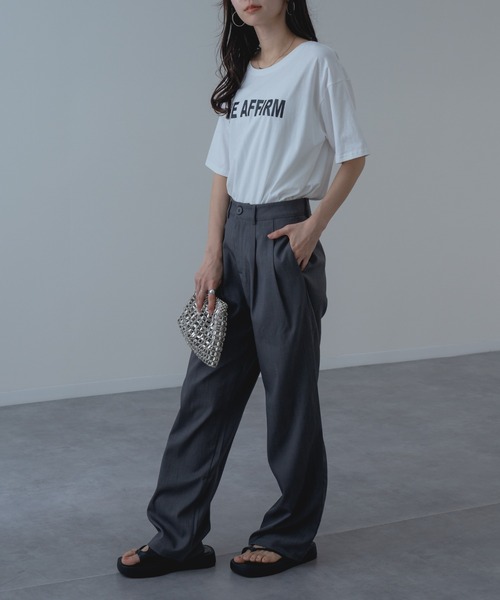 refinedworks（リファインドワークス）の「【refinedworks】フロントロゴ が目を惹く大人の こなれ感 Tシャツ！（Tシャツ/カットソー・レディース・オフホワイト/ネイビー・FREE）」の10枚目の写真