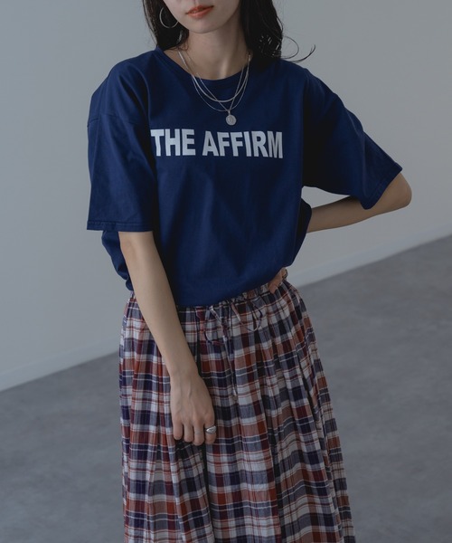 refinedworks（リファインドワークス）の「【refinedworks】フロントロゴ が目を惹く大人の こなれ感 Tシャツ！（Tシャツ/カットソー・レディース・オフホワイト/ネイビー・FREE）」の16枚目の写真