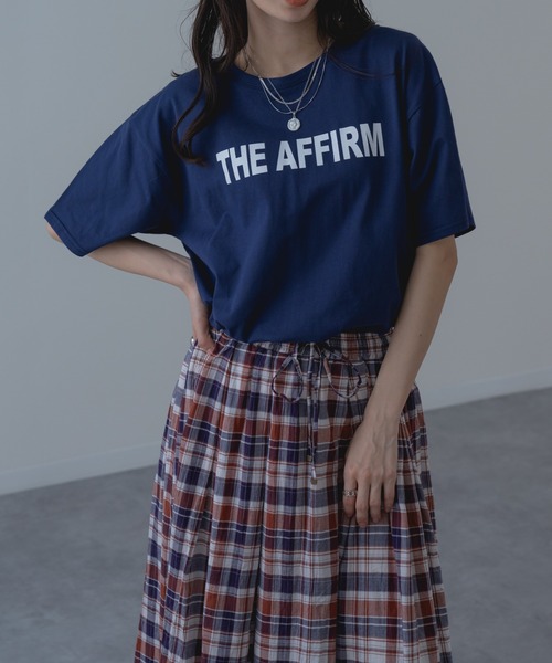 refinedworks（リファインドワークス）の「【refinedworks】フロントロゴ が目を惹く大人の こなれ感 Tシャツ！（Tシャツ/カットソー・レディース・オフホワイト/ネイビー・FREE）」の15枚目の写真
