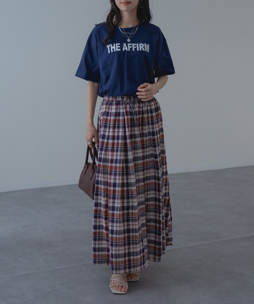 refinedworks（リファインドワークス）の「【refinedworks】フロントロゴ が目を惹く大人の こなれ感 Tシャツ！（Tシャツ/カットソー・レディース・オフホワイト/ネイビー・FREE）」の14枚目の写真