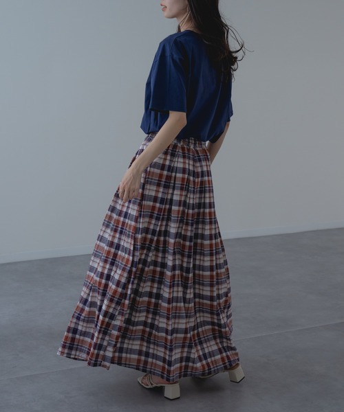 refinedworks（リファインドワークス）の「【refinedworks】フロントロゴ が目を惹く大人の こなれ感 Tシャツ！（Tシャツ/カットソー・レディース・オフホワイト/ネイビー・FREE）」の4枚目の写真