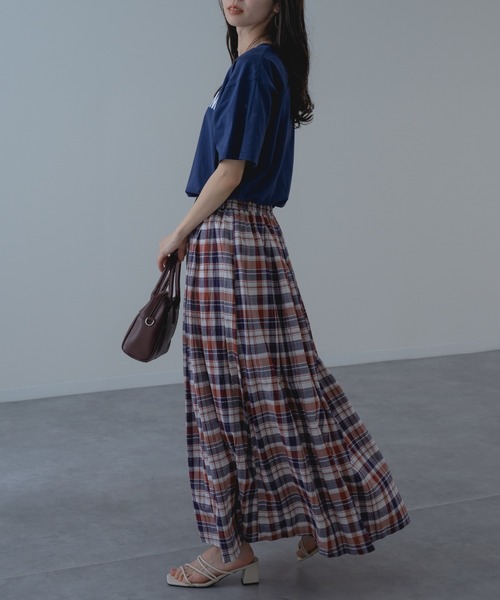 refinedworks（リファインドワークス）の「【refinedworks】フロントロゴ が目を惹く大人の こなれ感 Tシャツ！（Tシャツ/カットソー・レディース・オフホワイト/ネイビー・FREE）」の3枚目の写真