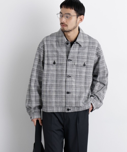 NANO universe(ナノユニバース)の「「FRENCH LINEN」リネンコットンシャツブルゾン(ブルゾン・メンズ・ブラック/その他1・S/M/L)」の2枚目の写真