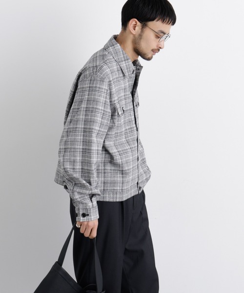 NANO universe(ナノユニバース)の「「FRENCH LINEN」リネンコットンシャツブルゾン(ブルゾン・メンズ・ブラック/その他1・S/M/L)」の18枚目の写真