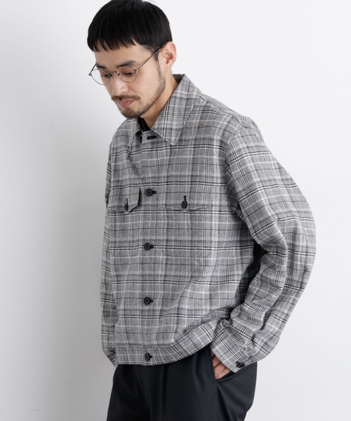 NANO universe(ナノユニバース)の「「FRENCH LINEN」リネンコットンシャツブルゾン(ブルゾン・メンズ・ブラック/その他1・S/M/L)」の17枚目の写真