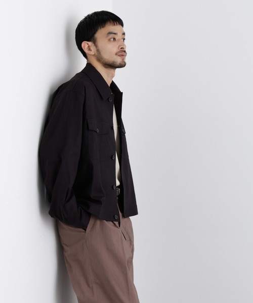 NANO universe(ナノユニバース)の「「FRENCH LINEN」リネンコットンシャツブルゾン(ブルゾン・メンズ・ブラック/その他1・S/M/L)」の5枚目の写真