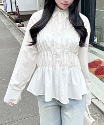 シャーリングビスチェシャツ