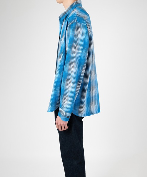 LAD MUSICIAN（ラッドミュージシャン）の「COTTON FLANNEL CHECK BIG SHIRT（シャツ/ブラウス・メンズ・ブルー・44/42/46）」の3枚目の写真