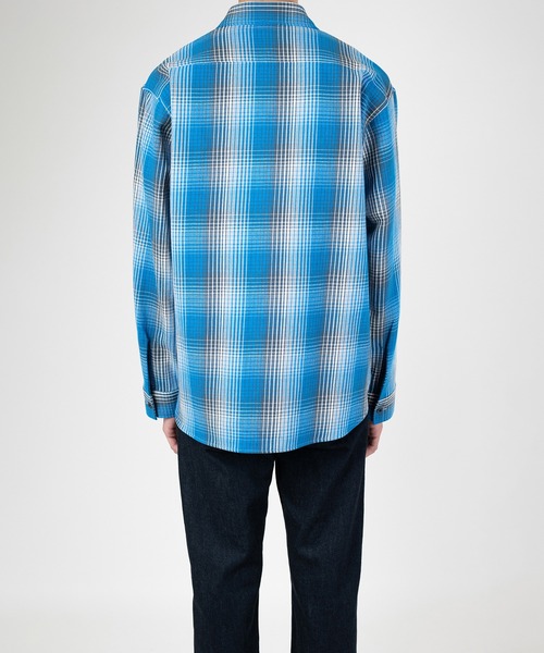 LAD MUSICIAN（ラッドミュージシャン）の「COTTON FLANNEL CHECK BIG SHIRT（シャツ/ブラウス・メンズ・ブルー・44/42/46）」の4枚目の写真