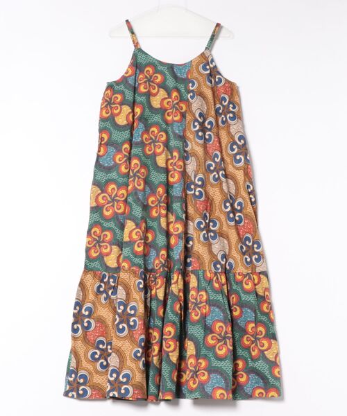 チャイハネ(チャイハネ)の「【チャイハネ】イジェオマパッチワーク風キャミワンピース(ワンピース・レディース・グリーン/ピンク・FREE)」の2枚目の写真