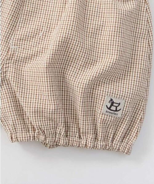 BRANSHES（ブランシェス）の「【涼しい】チェック柄ハーフパンツ（その他ベビー用品・キッズ・ブルー/ブラウン・80/70）」の10枚目の写真