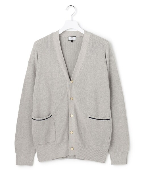 J.PRESS YORK STREET(ジェイプレスヨークストリート)の「【UNISEX】ベーシック Vネック カーディガン(カーディガン/ボレロ・メンズ・ネイビー系/ライトグレー系/サックスブルー系・SMALL/MEDIUM/LARGE)」の1枚目の写真