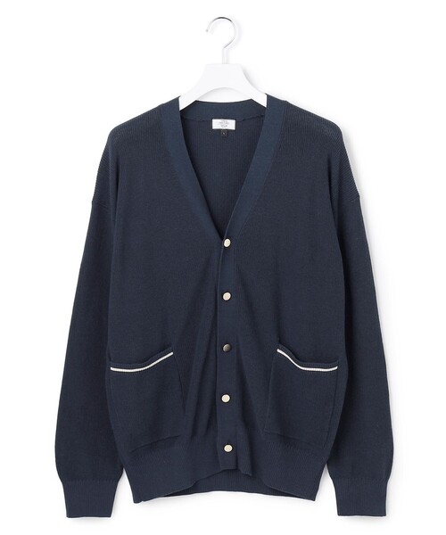 J.PRESS YORK STREET(ジェイプレスヨークストリート)の「【UNISEX】ベーシック Vネック カーディガン(カーディガン/ボレロ・メンズ・ネイビー系/ライトグレー系/サックスブルー系・SMALL/MEDIUM/LARGE)」の2枚目の写真