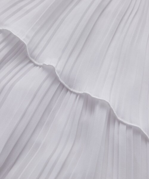 La boutique BonBon（ラブティックボンボン）の「【女子力UP】イレヘムプリーツティアードスカート（スカート・レディース・オフホワイト/サックスブルー/ホワイト・FREE）」の19枚目の写真