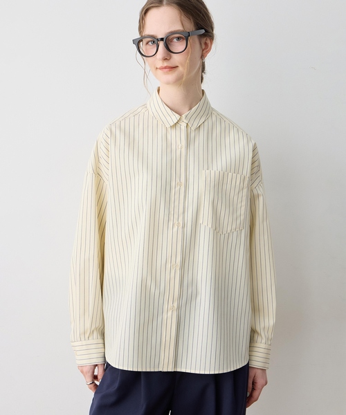 LE SOUK HOLIDAY(ルスークホリデー)の「【WEB限定】バックタックレギュラーカラーシャツ(シャツ/ブラウス・レディース・イエロー/ライトグリーン・M/L)」の5枚目の写真