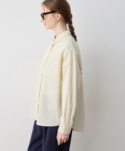 LE SOUK HOLIDAY(ルスークホリデー)の「【WEB限定】バックタックレギュラーカラーシャツ(シャツ/ブラウス・レディース・イエロー/ライトグリーン・M/L)」の6枚目の写真