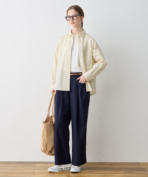 LE SOUK HOLIDAY(ルスークホリデー)の「【WEB限定】バックタックレギュラーカラーシャツ(シャツ/ブラウス・レディース・イエロー/ライトグリーン・M/L)」の18枚目の写真