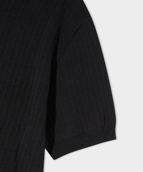 LEMAIN SECOND（リメインセカンド）の「クラシックヘンリーネックウォッシャブル半袖ニット[ブラック]（Tシャツ/カットソー・レディース・その他・MEDIUM/LARGE/X-LARGE）」の8枚目の写真