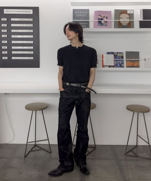 LEMAIN SECOND（リメインセカンド）の「クラシックヘンリーネックウォッシャブル半袖ニット[ブラック]（Tシャツ/カットソー・レディース・その他・MEDIUM/LARGE/X-LARGE）」の14枚目の写真