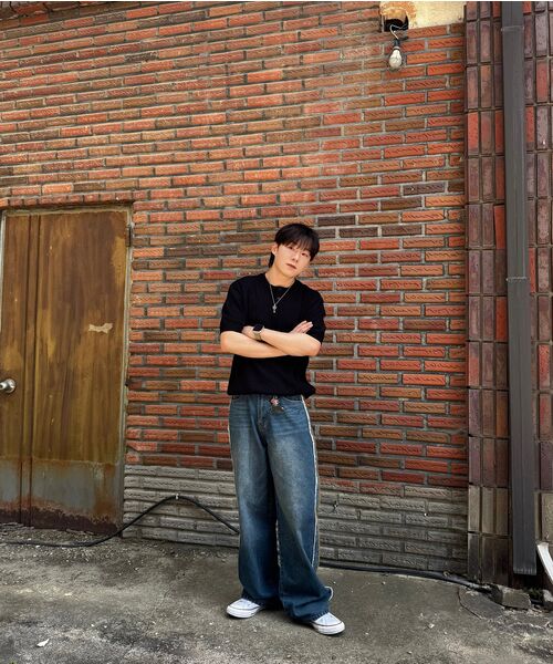 LEMAIN SECOND（リメインセカンド）の「クラシックヘンリーネックウォッシャブル半袖ニット[ブラック]（Tシャツ/カットソー・レディース・その他・MEDIUM/LARGE/X-LARGE）」の21枚目の写真