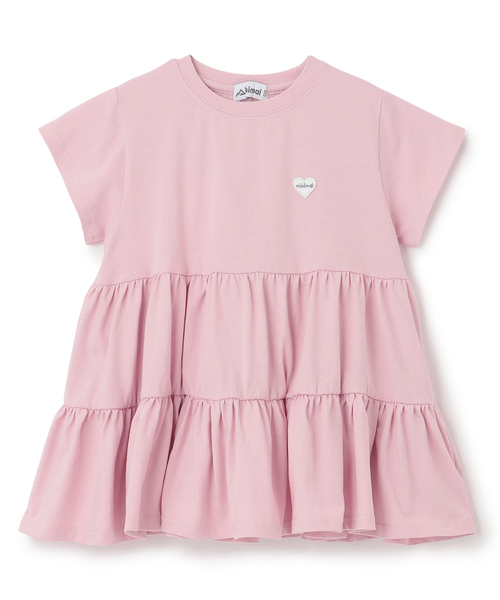 minimal(ミニマル)の「【綿100%】半袖ティアードチュニック(Tシャツ/カットソー・キッズ・ブラック/ピンク/ラベンダー・130cm/110cm/120cm/140cm/100cm/90cm)」の13枚目の写真
