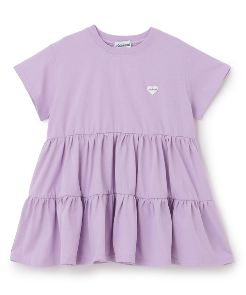 minimal(ミニマル)の「【綿100%】半袖ティアードチュニック(Tシャツ/カットソー・キッズ・ブラック/ピンク/ラベンダー・130cm/110cm/120cm/140cm/100cm/90cm)」の14枚目の写真
